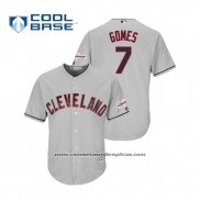 Camiseta Beisbol Hombre Cleveland Indians Yan Gomes 2019 All Star Patch Cool Base Gris