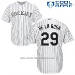 Camiseta Beisbol Hombre Colorado Jorge De La Rosa 29 Blanco Cool Base