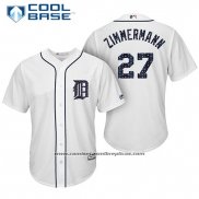 Camiseta Beisbol Hombre Detroit Tigers 2017 Estrellas y Rayas Jordan Zimmermann Blanco Cool Base