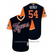 Camiseta Beisbol Hombre Detroit Tigers Drew Verhagen 2018 LLWS Players Weekend Vergy Azul