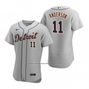 Camiseta Beisbol Hombre Detroit Tigers Sparky Anderson Autentico 2020 Road Gris