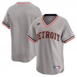 Camiseta Beisbol Hombre Detroit Tigers Throwback Cooperstown Collection Limited Gris