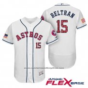 Camiseta Beisbol Hombre Houston Astros 2017 Estrellas y Rayas Carlos Beltran Blanco Flex Base