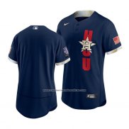 Camiseta Beisbol Hombre Houston Astros 2021 All Star Autentico Azul