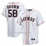 Camiseta Beisbol Hombre Houston Astros Hunter Brown Primera Replica Blanco