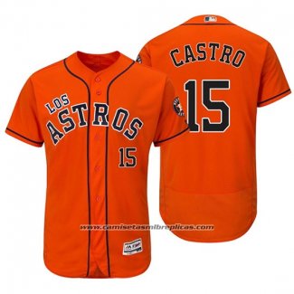 Camiseta Beisbol Hombre Houston Astros Jason Castro 15 Naranja Hispanic Heritage