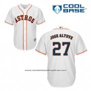 Camiseta Beisbol Hombre Houston Astros Jose Altuve 27 Blanco Primera Cool Base