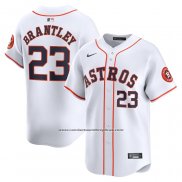 Camiseta Beisbol Hombre Houston Astros Michael Brantley Primera Limited Blanco