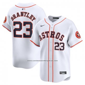 Camiseta Beisbol Hombre Houston Astros Michael Brantley Primera Limited Blanco