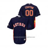 Camiseta Beisbol Hombre Houston Astros Personalizada 2019 Postemporada Cool Base Azul