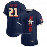 Camiseta Beisbol Hombre Houston Astros Personalizada 2021 All Star Autentico Azul