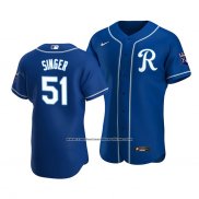 Camiseta Beisbol Hombre Kansas City Royals Brady Singer Alterno Autentico Azul