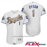 Camiseta Beisbol Hombre Kansas City Royals Campeones 1 Jarrod Dyson Flex Base Oro