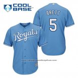 Camiseta Beisbol Hombre Kansas City Royals George Brett 5 Powder Azul Alterno Cool Base
