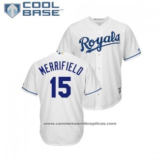 Camiseta Beisbol Hombre Kansas City Royals Whit Merrifield Cool Base Primera Blanco