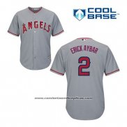 Camiseta Beisbol Hombre Los Angeles Angels Erick Aybar 2 Gris Cool Base