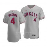 Camiseta Beisbol Hombre Los Angeles Angels Jose Iglesias Autentico Road Gris