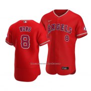 Camiseta Beisbol Hombre Los Angeles Angels Kean Wong Autentico Rojo