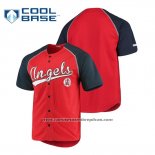 Camiseta Beisbol Hombre Los Angeles Angels Personalizada Stitches Rojo Azul