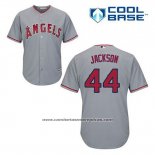Camiseta Beisbol Hombre Los Angeles Angels Reggie Jackson 44 Gris Cool Base