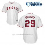 Camiseta Beisbol Hombre Los Angeles Angels Rod Carew 29 Blanco Primera Cool Base