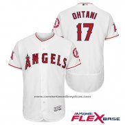 Camiseta Beisbol Hombre Los Angeles Angels Shohei Ohtani Angels Blanco Autentico Collection Flex Base