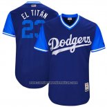 Camiseta Beisbol Hombre Los Angeles Dodgers 2017 Little League World Series Adrian Gonzalez Azul