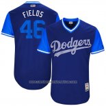 Camiseta Beisbol Hombre Los Angeles Dodgers 2017 Little League World Series Josh Fields Azul