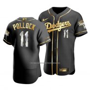 Camiseta Beisbol Hombre Los Angeles Dodgers A.j. Pollock Autentico 2020 Road Gris