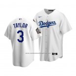 Camiseta Beisbol Hombre Los Angeles Dodgers Chris Taylor 2020 Replica Primera Blanco