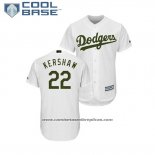 Camiseta Beisbol Hombre Los Angeles Dodgers Clayton Kershaw 2018 Dia de los Caidos Cool Base Blanco