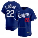 Camiseta Beisbol Hombre Los Angeles Dodgers Clayton Kershaw Alterno 2 Limited Azul