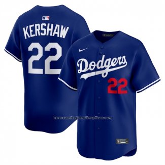 Camiseta Beisbol Hombre Los Angeles Dodgers Clayton Kershaw Alterno 2 Limited Azul
