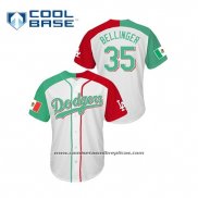 Camiseta Beisbol Hombre Los Angeles Dodgers Cody Bellinger Mexican Heritage Night Cool Base Blanco