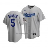 Camiseta Beisbol Hombre Los Angeles Dodgers Corey Seager 2020 Replica Alterno Gris