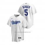 Camiseta Beisbol Hombre Los Angeles Dodgers Corey Seager Replica Primera Blanco