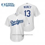 Camiseta Beisbol Hombre Los Angeles Dodgers Max Muncy Cool Base Primera Blanco