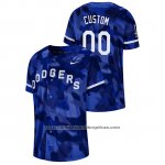 Camiseta Beisbol Hombre Los Angeles Dodgers Personalizada Camuflaje Autentico Collezione Azul