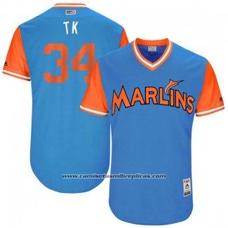 Camiseta Beisbol Hombre Miami Marlins 2017 Little League World Series Tom Koehler Azul