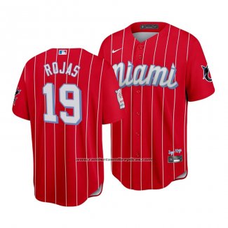 Camiseta Beisbol Hombre Miami Marlins Miguel Rojas 2021 City Connect Replica Rojo