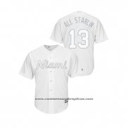 Camiseta Beisbol Hombre Miami Marlins Starlin Castro 2019 Players Weekend Replica Blanco