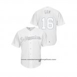 Camiseta Beisbol Hombre Milwaukee Brewers Ben Gamel 2019 Players Weekend Replica Blanco