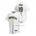 Camiseta Beisbol Hombre Milwaukee Brewers Robin Yount Replica Alterno Blanco