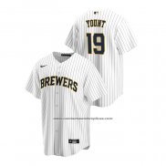Camiseta Beisbol Hombre Milwaukee Brewers Robin Yount Replica Alterno Blanco