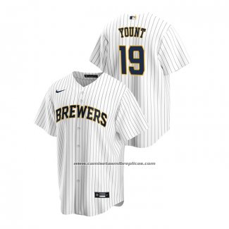 Camiseta Beisbol Hombre Milwaukee Brewers Robin Yount Replica Alterno Blanco