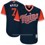 Camiseta Beisbol Hombre Minnesota Twins 2017 Little League World Series Joe Mauer Azul