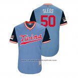 Camiseta Beisbol Hombre Minnesota Twins Aaron Slegers 2018 LLWS Players Weekend Slegs Azul