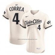 Camiseta Beisbol Hombre Minnesota Twins Carlos Correa Alterno Elite Crema