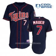 Camiseta Beisbol Hombre Minnesota Twins Joe Mauer 7 Azul Alterno Primera Cool Base