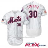Camiseta Beisbol Hombre New York Mets 2017 Estrellas y Rayas Michael Conforto Blanco Flex Base